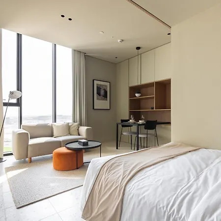 Simply Comfort At Upside Living Burj View 10 Min To Dt دبي الغرفة الصورة